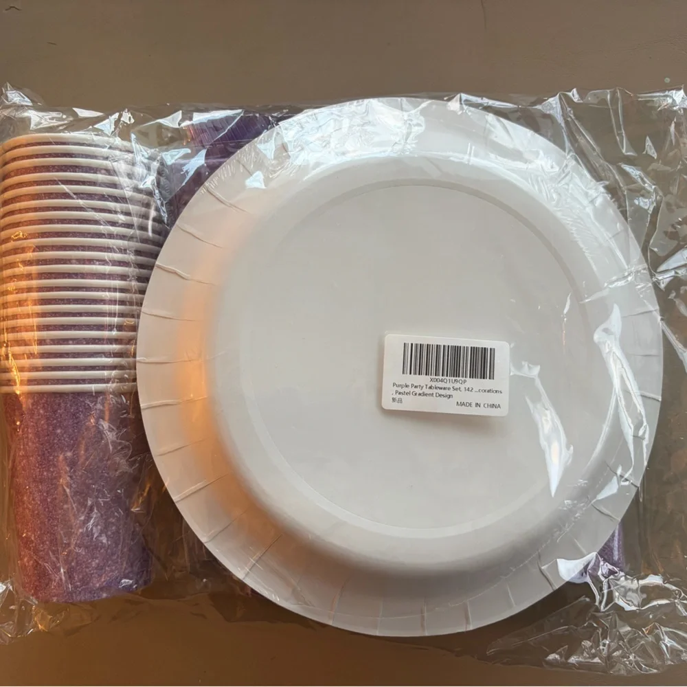 Purple Party Supplies Set of 20